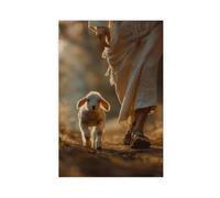 Parable of The Lost Sheep I Jesus Leaves The I Pictures of Jesus Chris I Jesus Christ Painting I Modern Christian Wall Art Canvas Wall Art For Room Decor Aesthetic Wall Decor Framed Ready To Hanging W