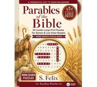 Parables of the Bible: 50 Jumbo Large Print Puzzles for Seniors & Low Vision Readers (EasyEye Puzzles Christian Corner)