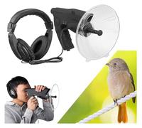 Parabolic Microphone Monoculars, Nature Observing Record Listening Observing Device Up To 300 FT Magnification Monocular Sound Amplifier