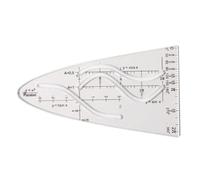 Parabolic Stencil Cosine Ruler with Ergonomic Grip for Technical Drafting & Calculus Studies, Geometry Tool Math Study Ruler