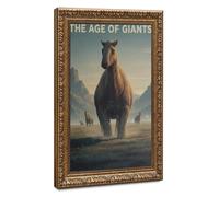 Paraceratherium - An Extinct Ice Age Animal Canvas Poster Wall Art Decor Print Picture Paintings for Living Room Bedroom Decoration 12" L X 18" W