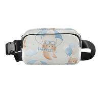 Parachute Bears Blue Waterproof Fanny Packs Womens Belt Bag Hip Pouch Personalized Crossbody Waist Pack, Parachute Bears Blue, 8 x 5.3 x 2.3 inch, Funny Cute, Parachute Bears Blue, 8 x 5.3 x 2.3 inch