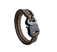Parachute Cord Bracelets Trilobite Weaved Paracord Bracelet with Side Release Buckle 8.7 inch Black Bracelet for Men Women 1 Set, M, Polyester, no gemstone
