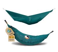 Parachute Hammock Compact - Emerald Green | Outdoor Hammock with 320 x 155 cm & Only 500 g - Lightweight Hammock with Easy Assembly Made of Nylon | Original Ticket to the Moon Since 1996