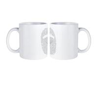 Parachute It's in My DNA White Coffee Mugs Gloss Ceramic Cappuccino Cups with Handle