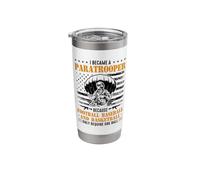 Parachute Military Skydiving Airborne Paratrooper Stainless Steel Insulated Tumbler