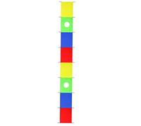 Parachute Toy, Kids Parachute Play Rainbow Design with Handles, Cloth Activity Game Mat for Children Team Building Gymnastics Field Sports Yard Playground, 212.6x35.43x0.39 Inches