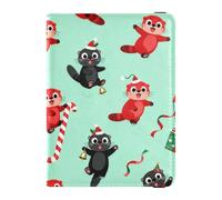 Parachuting Animal Passport Holder for Travel with Credit Card Holder Slots RFID Passport Book Holders PU Leather Travel Accessories for Women Men