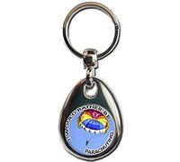 Parachuting Gift Keyring. I Would Rather Be Parachuting. Heavy Quality Metal Gift Keyring. Double Sided Keychain. British Bird Gift Keyring or Bag Tag Charm