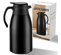 PARACITY 58oz/1.6L Thermal Coffee Carafe with Stainless Steel Liner, Carafes for Keeping Hot, Double Walled Vacuum Insulated Um for Coffee & Tea, Home & Office