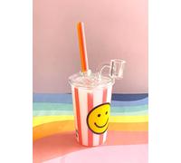 PARACITY 8 inch Cup Thick Glass Bong Small Recycler Water Pipes 14.4mm