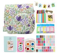 ParaCity Camera Accessories for Fujifilm Instax Mini 9 or Mini 8 Instant Film Camera 8 in 1 Bundle. Fuji Case with Strap, Photo Album, Frame, Selfie Len, Filters, Stickes & more