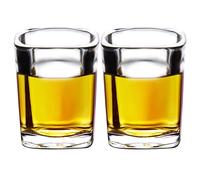 ParaCity Cool Shot Glasses 2 oz, Tequila Shot Glasses with Heavy Base, Gift for Men, Father's Day Gift (2)