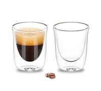 ParaCity Espresso Cups 60ML, Espresso Coffee Cup Set of 2, Doubled Clear Insulated Borosilicate Glassware, Double Walled Glass Mugs, Espresso Cup for Espresso Machine Accessories