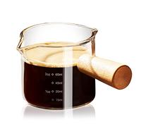 PARACITY Espresso Cups, Double Spout Glass Measuring Cup