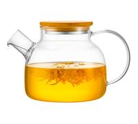 PARACITY Glass Teapot, Borosilicate Clear Tea Kettle, Teapot Blooming and Loose Leaf Tea Maker Tea Brewer for Camping, Travel