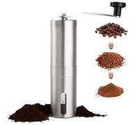 PARACITY Manual Coffee Bean Grinder Stainless Steel Hand Mill Ceramic Burr for Aeropress, Drip Coffee, Espresso, French Press, Turkish Brew, for gift