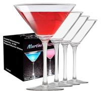 ParaCity Martini Glasses Set, Coupe Glasses, Hand Blown Premium Martini Glasses, Perfect for Cocktails, Martinis, Margaritas, Parties, Catering Boxes and Gifts(6 OZ/180ML) (4)