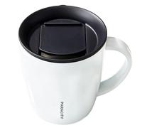 PARACITY Stainless Steel Coffee Mug, with Lid Double Wall Vacuum Travel Mug with Handle, Insulation Travel Office Coffee Mug, Great for Hot and Cold Beverages 12.3oz/350ml White