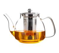 PARACITY Tea Pot 1000ML, Glass Teapot with Infuser, Clear Tea Kettle | Borosilicate Glass, Stovetop Safe, Removable Stainless Steel Infuser, For Loose Tea, Camping, Travel, For 1-3 People