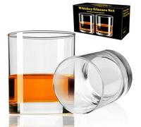 PARACITY Whisky Glass, 10 OZ Old Fashioned Whiskey Glass 300 ml, Whiskey Glasses Set of 2, Rum Glass, Cocktail Glasses for Scotch, Liquor Vodka, Bourbon, Whisky Gift Set, Whiskey Gifts for Men