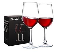 ParaCity Wine Glasses, Clear Glass, Long Stem Wine Glass for Red and White Wine - 10 OZ (Set of 2)