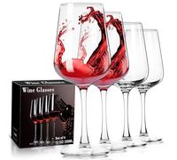 ParaCity Wine Glasses Set of 4, Wine Glass 350ML, Red Wine Glasses | Crystal Wine Drinking Glass, Party Wedding Gift Cocktail, Home Restaurants Kitchen Glassware, Dishwasher Safe, Long Stem