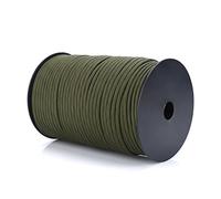 Paracord 550, 100M Paracord Roll, Multi Function 9 Strand Core Parachute Cord Polypropylene and Polyester Outdoor Survival Rope(Green)
