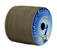 Paracord 550 Type III Basic, beige/black 4 mm - 200 mt, core 7 threads, 100% Made in Italy 006078425 Corderie Italiane