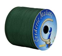 Paracord 550 Type III Basic, dark green 4 mm - 200 mt, core 7 threads, 100% Made in Italy 006078418 Corderie Italiane