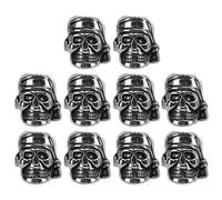 Paracord Beads Metal Skull Pendant Buckle 4.5mm Hole for Knife Lanyards DIY Tool Pirate Skull Design Alloy Material 10Pcs Set