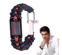 Paracord Bracelets Men - Adjustable Shackle Parachute Cord Bracelet for US Flag | Survival Gear with Veterans Soldiers, Outdoor Adventure, Camping, Hiking, and Everyday Wear