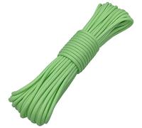 Paracord Cords 4 mm Luminous Glow in The Dark Ropes Paracord Parachute Cord 9 Core Strands DIY Handmade Weave for Bracelet Keychain Pendant Tent Rope (15 Metres, Light Green)