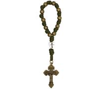 Paracord Decade Combat Rosary with Pardon Crucifix | Battle with the Power of Prayer | Great Catholic Gift | Spiritual Christian Protection, S, Metal, No Gemstone