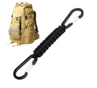 Paracord Keychain - Paracord Keychain Carabiner | Heavy Duty Key Chain Carabiner Clips | Outdoor Hand Rope Keyring | Paracord Keychain Small Aluminum Clip D Ring for Camping