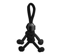 Paracord Keyring with Carabiner, Key Ring Paracord Emergency Outdoor, Multifunctional Paracord Pendant for Outdoor Climbing, Camping, Hiking, Backpacking, black, 1