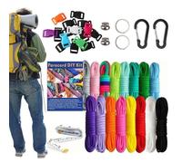 Paracord Kit 16-Color with Carabiners Buckles Key Rings Making