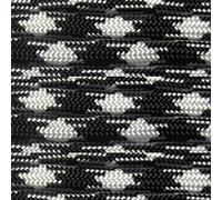 PARACORD PLANET 25 Feet Nylon 550Lb Type Iii 7 Strand Paracord Black/White