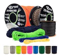 PARACORD PLANET 25 Feet Tactical 5-Strand Nylon Core 275-Lb Tensile Strength Paracord Rope 3/32" (2.38Mm Diameter) Electric Blue