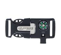 Paracord Planet 3/4 Inch Engraved 4 in 1 Fire Starter Whistle Compass Utility Buckle - Multiple Pack Sizes - Perfect for Backpack Straps, Camping, Hiking