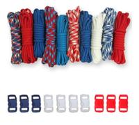 Paracord Planet 550 lb Type III Crafting Kits with Buckles, 100', Freedom