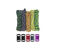 PARACORD PLANET 550lb Type III Paracord Combo Crafting Kits with Buckles Zombie