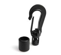 Paracord Planet Bungee Cord End Hooks - Fits 1/8" Shock Cord and Resistance Bands - Black (20 Pack)