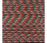 Paracord Planet Holiday Colors 550 Paracord - Great for DIY, Bracelets, and Lanyards - Holly Jolly (100 Feet)