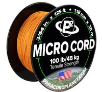 Paracord Planet Micro Paracord - Thin Braided Cord for Crafting, Fishing, and DIY Projects in 125 ft Spools - International Orange