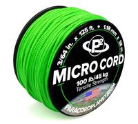 Paracord Planet Micro Paracord - Thin Braided Cord for Crafting, Fishing, and DIY Projects in 38m Spools - Acid Lime