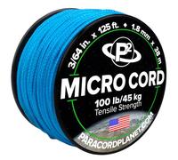 Paracord Planet Micro Paracord - Thin Braided Cord for Crafting, Fishing, and DIY Projects in 38m Spools - Colonial Blue