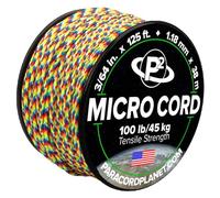 Paracord Planet Micro Paracord - Thin Braided Cord for Crafting, Fishing, and DIY Projects in 38m Spools - Trippin