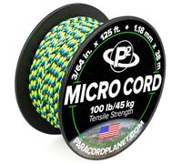 Paracord Planet Micro Paracord - Thin Braided Cord for Crafting, Fishing, and DIY Projects in 38m Spools - Aquatica
