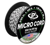 Paracord Planet Micro Paracord - Thin Braided Cord for Crafting, Fishing, and DIY Projects in 38m Spools - Urban Camo
